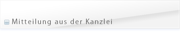 Mitteilung aus der Kanzlei